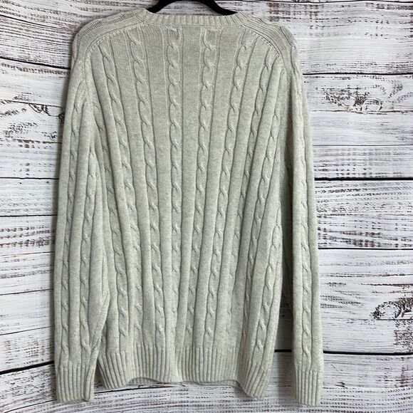 Vintage Alexander Julian sweater Mens size large cotton cable knit crew neck 90s - Picture 6 of 12